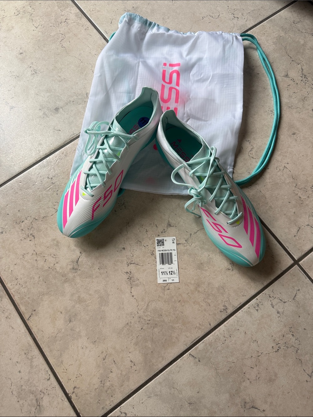 adidas Men's Athletic Shoes in White, Teal & Pink
